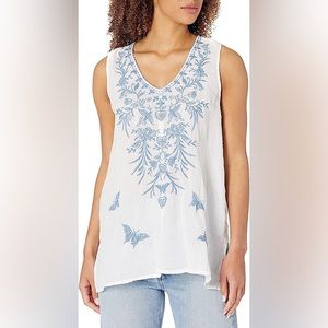 Johnny Was Embroidered Linen Tunic